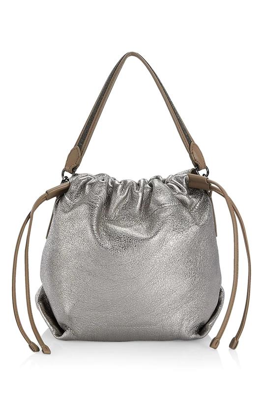 Metallic Bucket Bag HANDBAGSHOULDER BRUNELLO CUCINELLI   