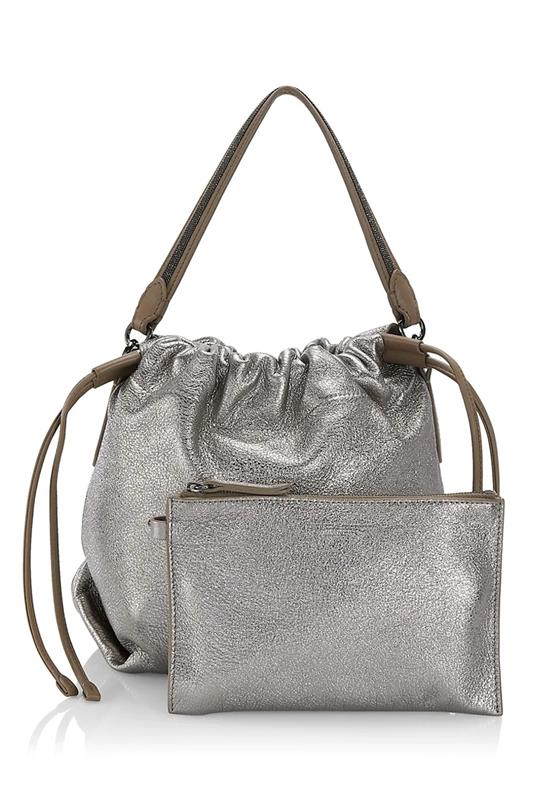 Metallic Bucket Bag HANDBAGSHOULDER BRUNELLO CUCINELLI   