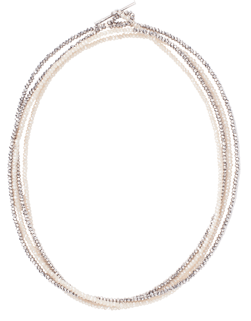 BRUNELLO CUCINELLI-Monili Wrap Bracelet/Necklace-WHT/SLVR