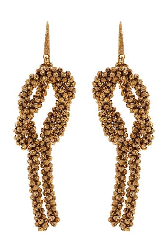 BRUNELLO CUCINELLI-Knot Pyrite Earrings-GOLD/PINK