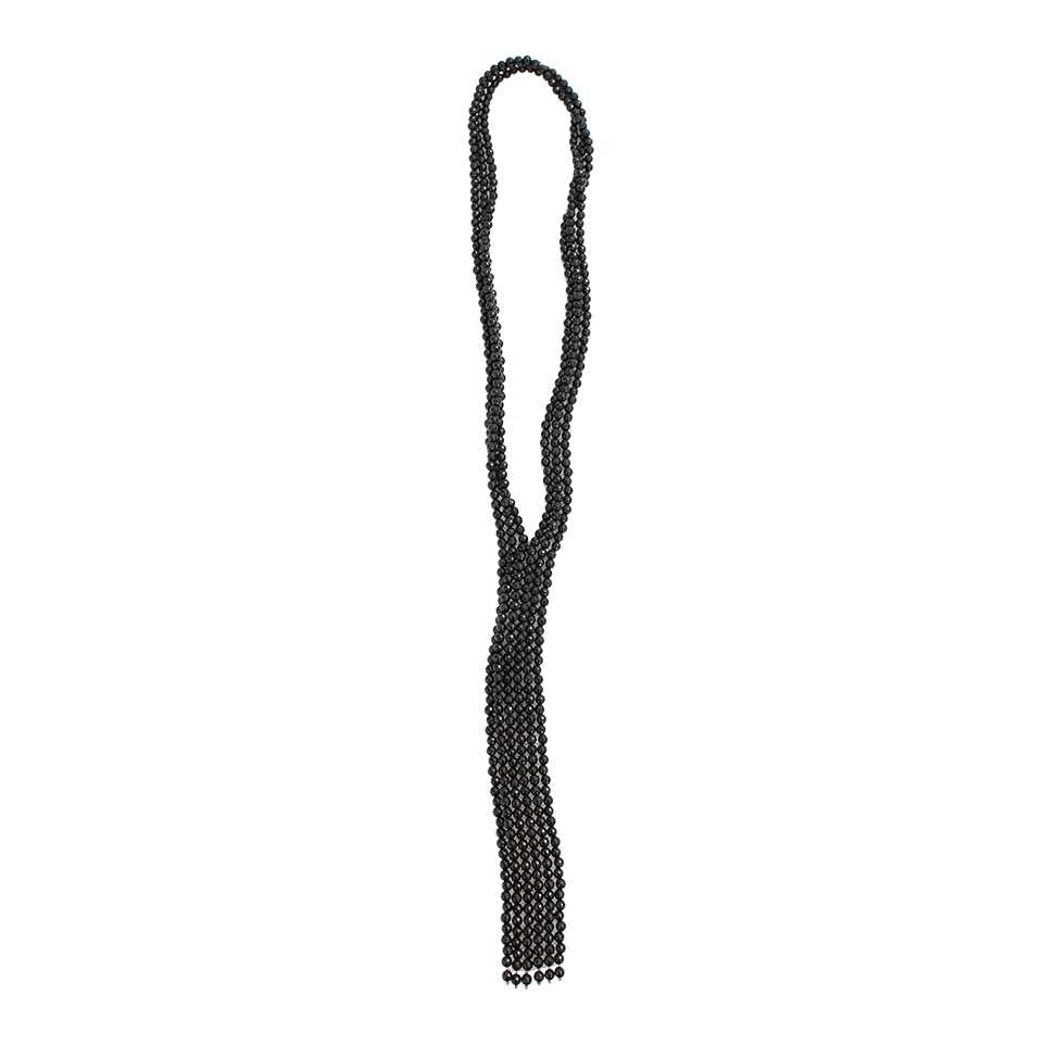 BRUNELLO CUCINELLI-Onyx Tie Necklace-BLKCH705