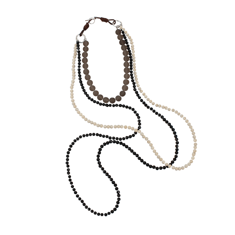 BRUNELLO CUCINELLI-Long Strand Tri Color Necklace-BSCK451