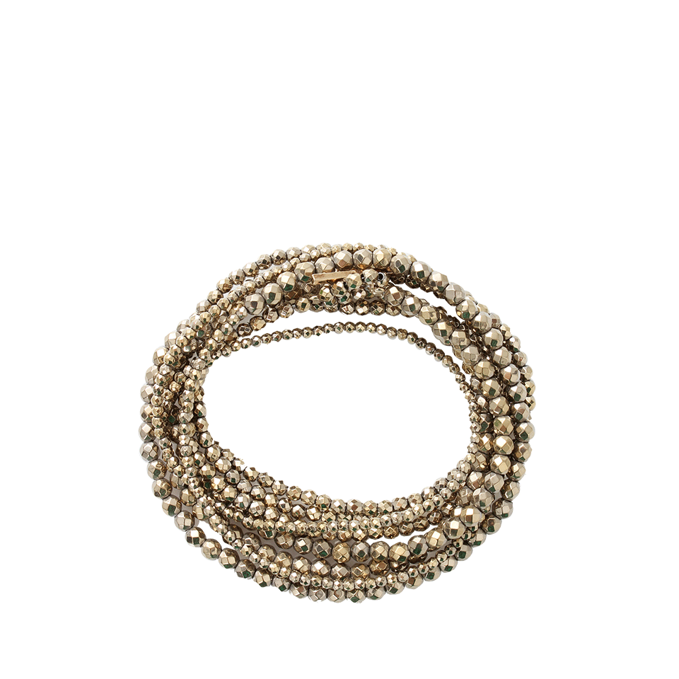 BRUNELLO CUCINELLI-Hematite Single Strand Necklace/Bracelet-GOLD