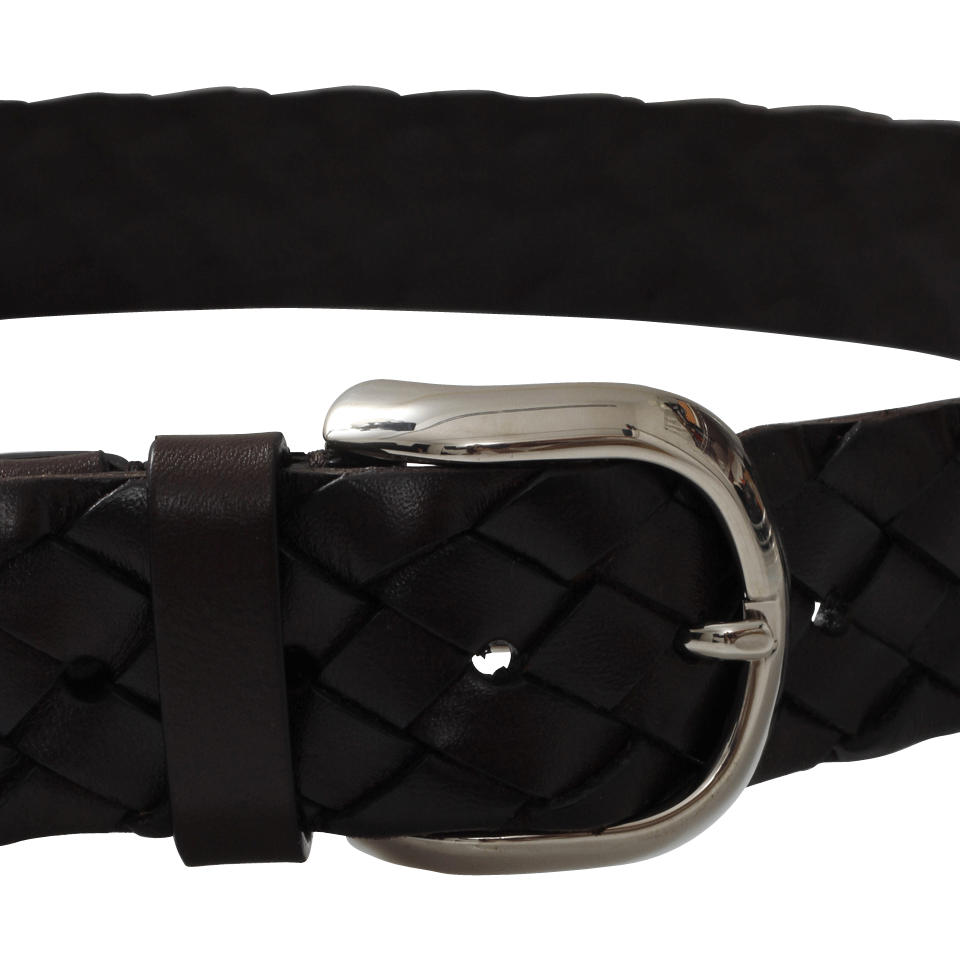 Wide Braided Leather Belt MENSACCESSORYBELTS BRUNELLO CUCINELLI   