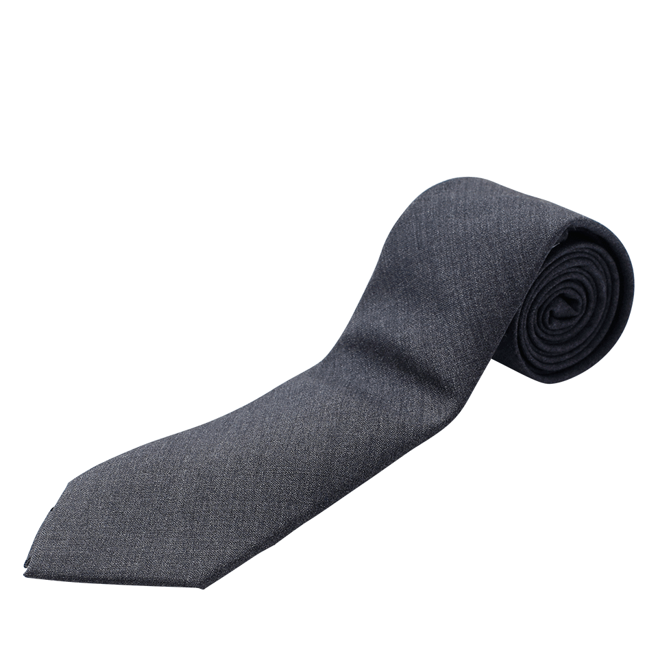 BRUNELLO CUCINELLI-Solid Wool Tie-ANTHRACT