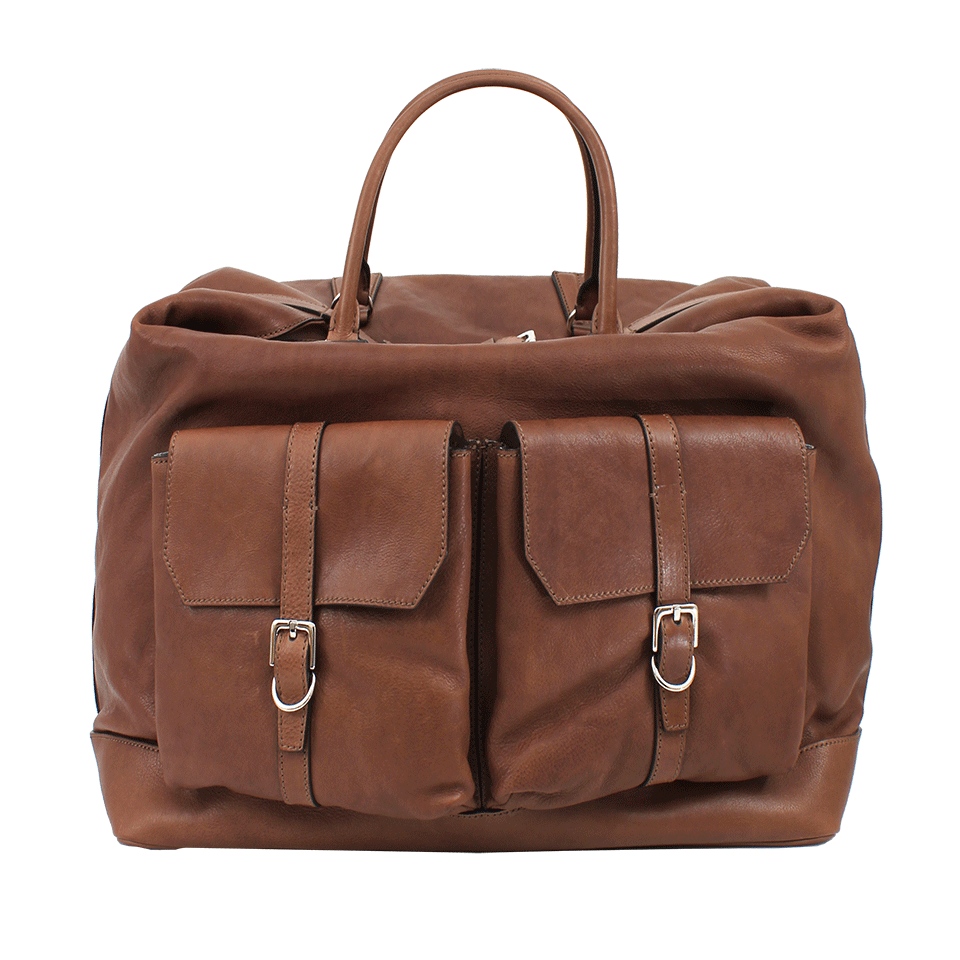 BRUNELLO CUCINELLI-Weekender Bag with Front Pockets-BRNC5817