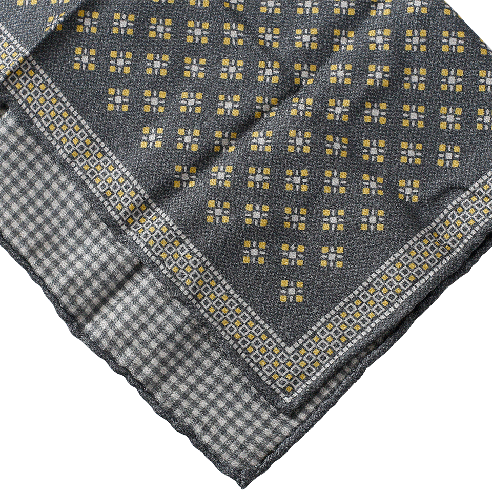 BRUNELLO CUCINELLI-Pocket Square-GRY YLLW