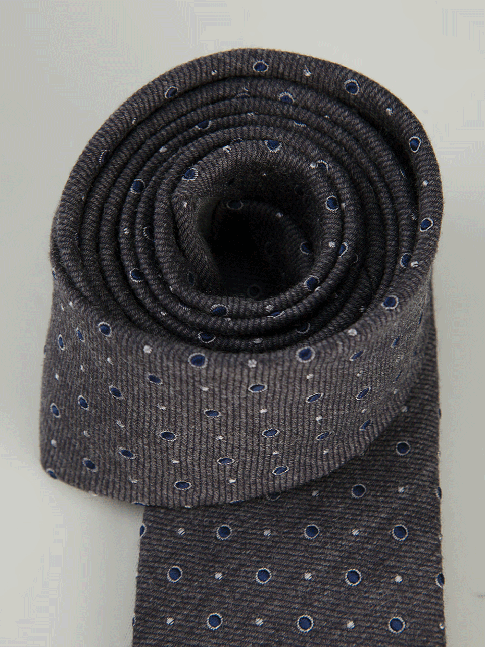 BRUNELLO CUCINELLI-Wool Silk Dot Tie-GRYCW344