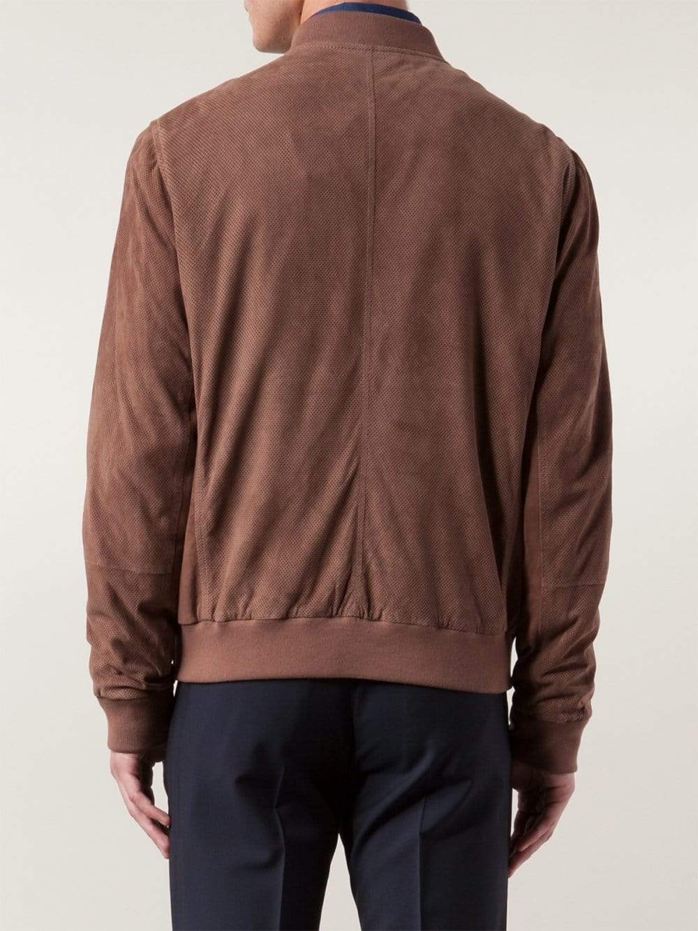 Perforated Suede Bomber MENSCLOTHINGJACKET BRUNELLO CUCINELLI   