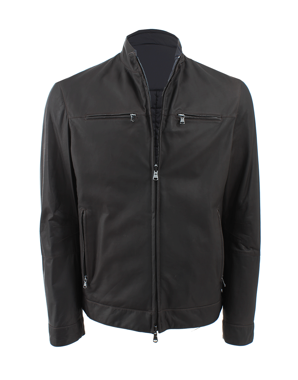 Reversible Leather Jacket MENSCLOTHINGJACKET BRUNELLO CUCINELLI   