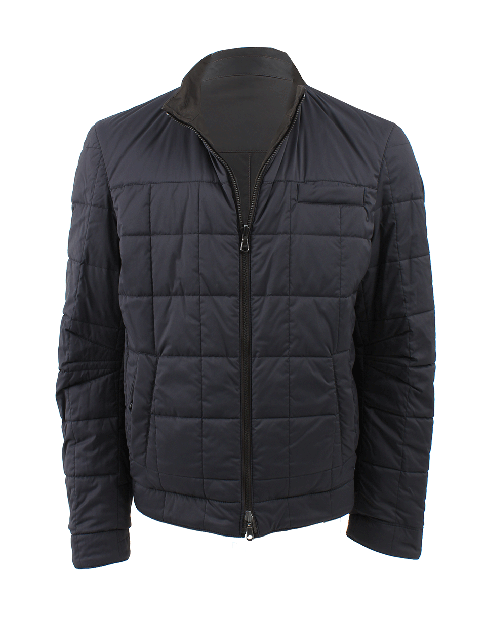 BRUNELLO CUCINELLI-Reversible Leather Jacket-