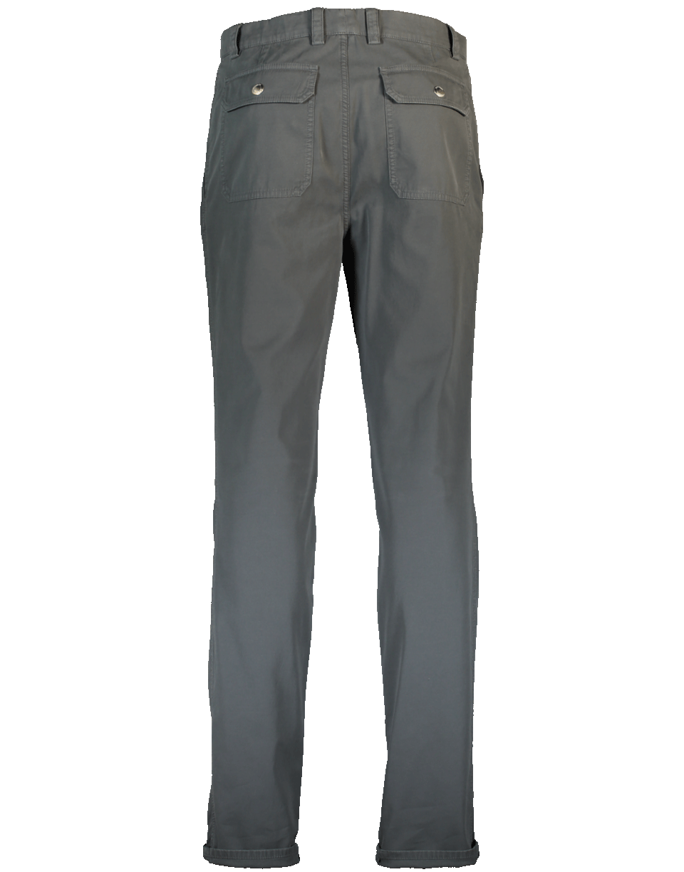 BRUNELLO CUCINELLI-Trouser With Snapped Back Pockets-