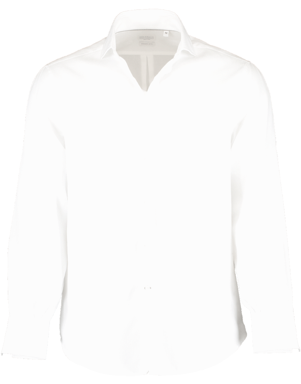 BRUNELLO CUCINELLI-Cotton Pique Shirt-