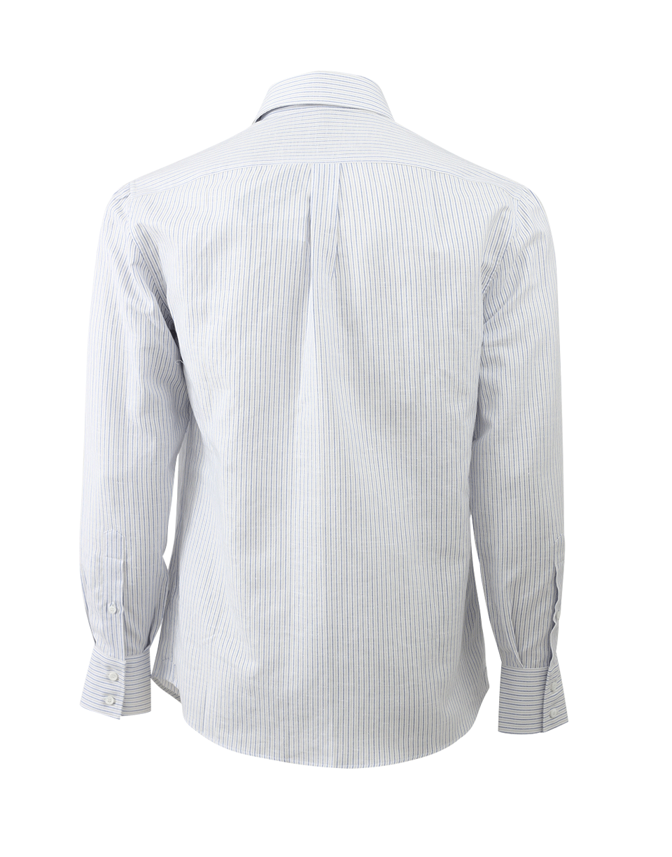 BRUNELLO CUCINELLI-Linen Stripe Shirt-