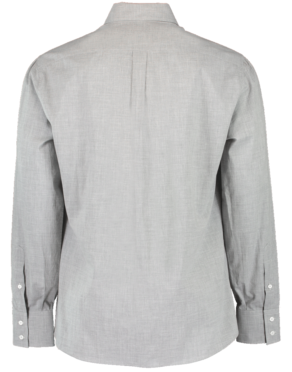 BRUNELLO CUCINELLI-Solid Cotton Shirt-