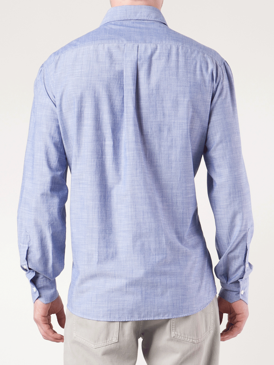 BRUNELLO CUCINELLI-Solid Spread Collar Shirt-