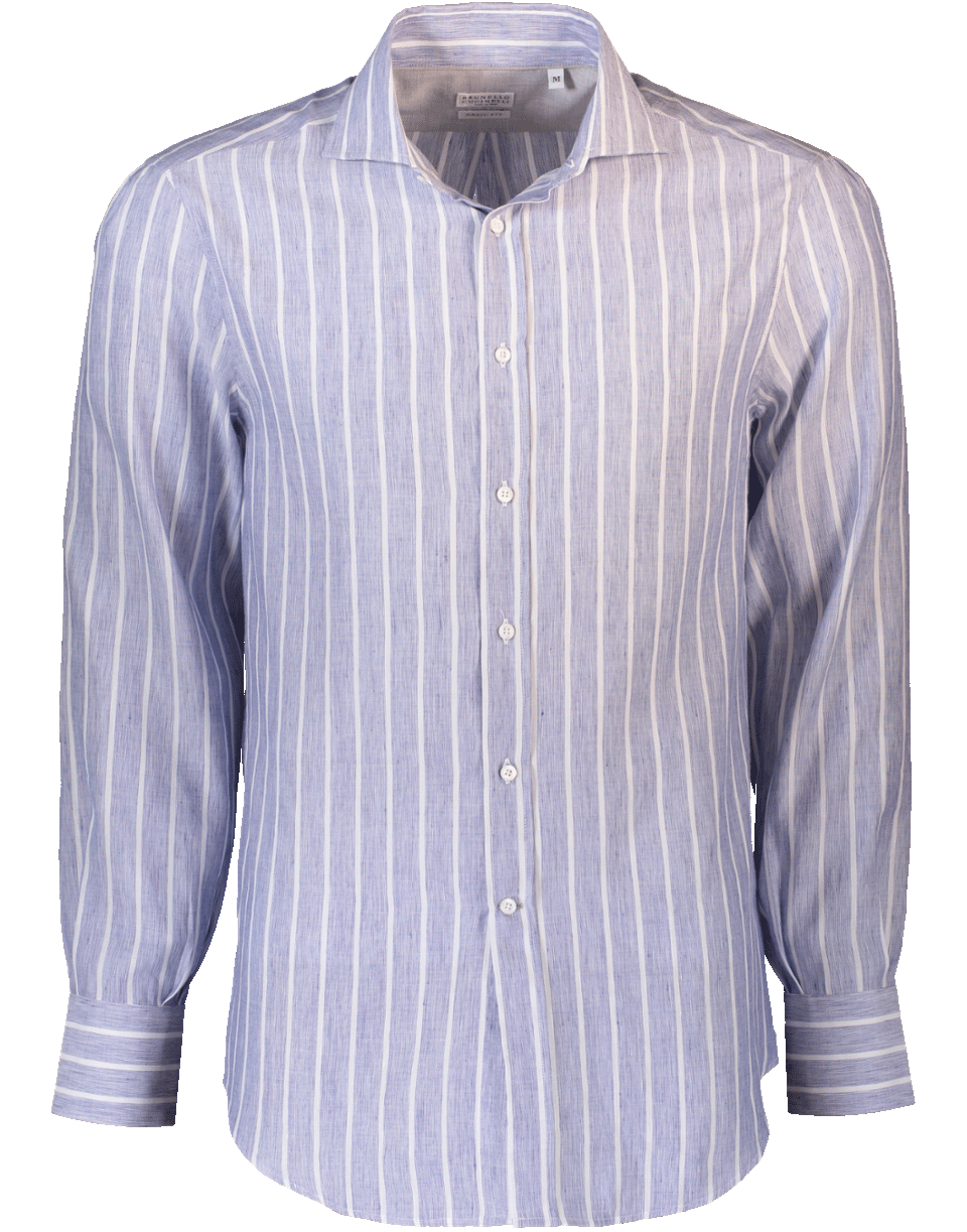 BRUNELLO CUCINELLI-Striped Button Down Shirt-