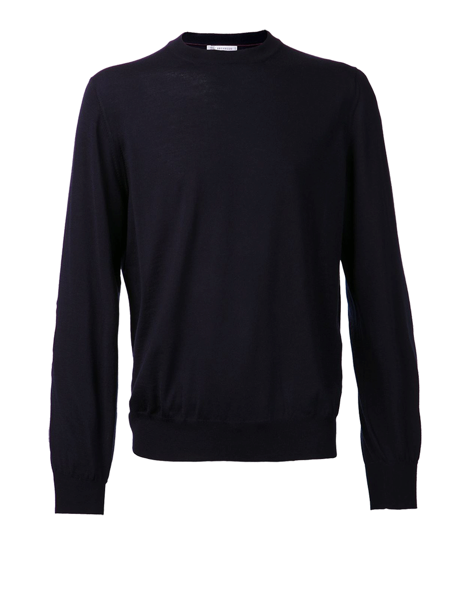 Elbow Patch Crewneck Sweater MENSCLOTHINGSWEATER BRUNELLO CUCINELLI   