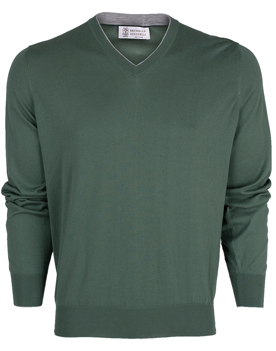 Fine Gauge Sweater MENSCLOTHINGSWEATER BRUNELLO CUCINELLI   