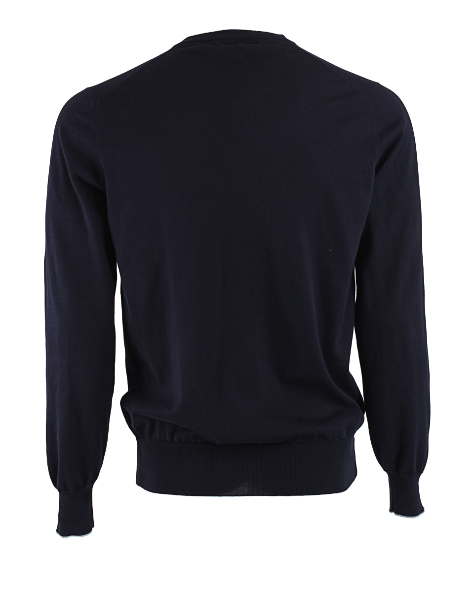 BRUNELLO CUCINELLI-V-Neck Fine Gauge Sweater-