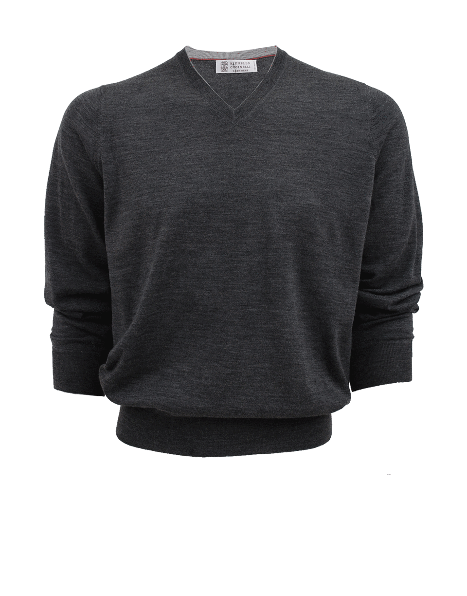 BRUNELLO CUCINELLI-V-Neck Sweater-