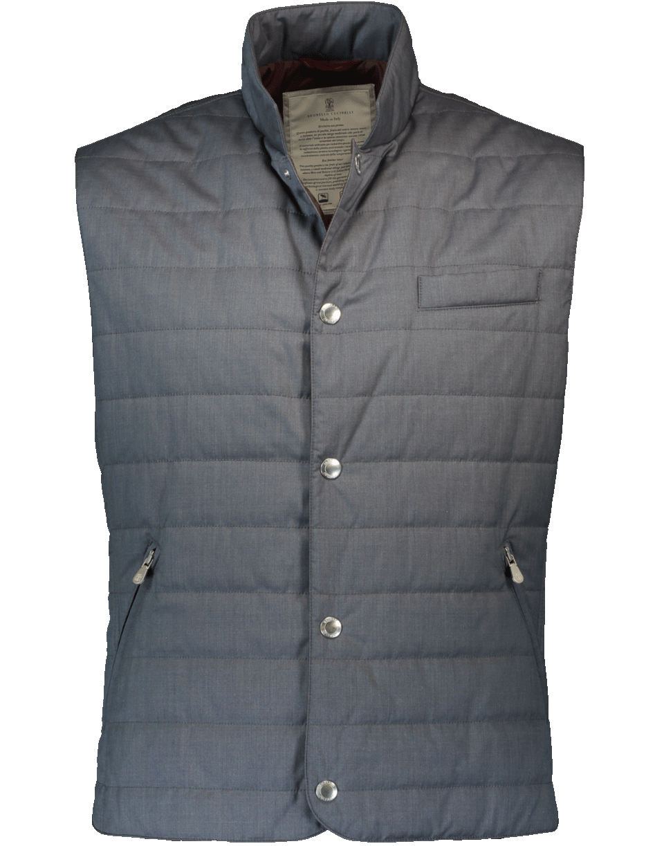 BRUNELLO CUCINELLI-Lightweight Vest-GREY