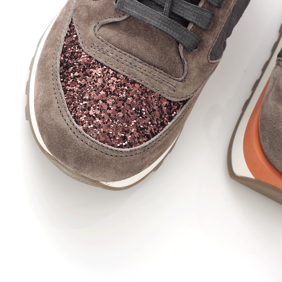 BRUNELLO CUCINELLI-Sneaker With Glitter Cap Toe-