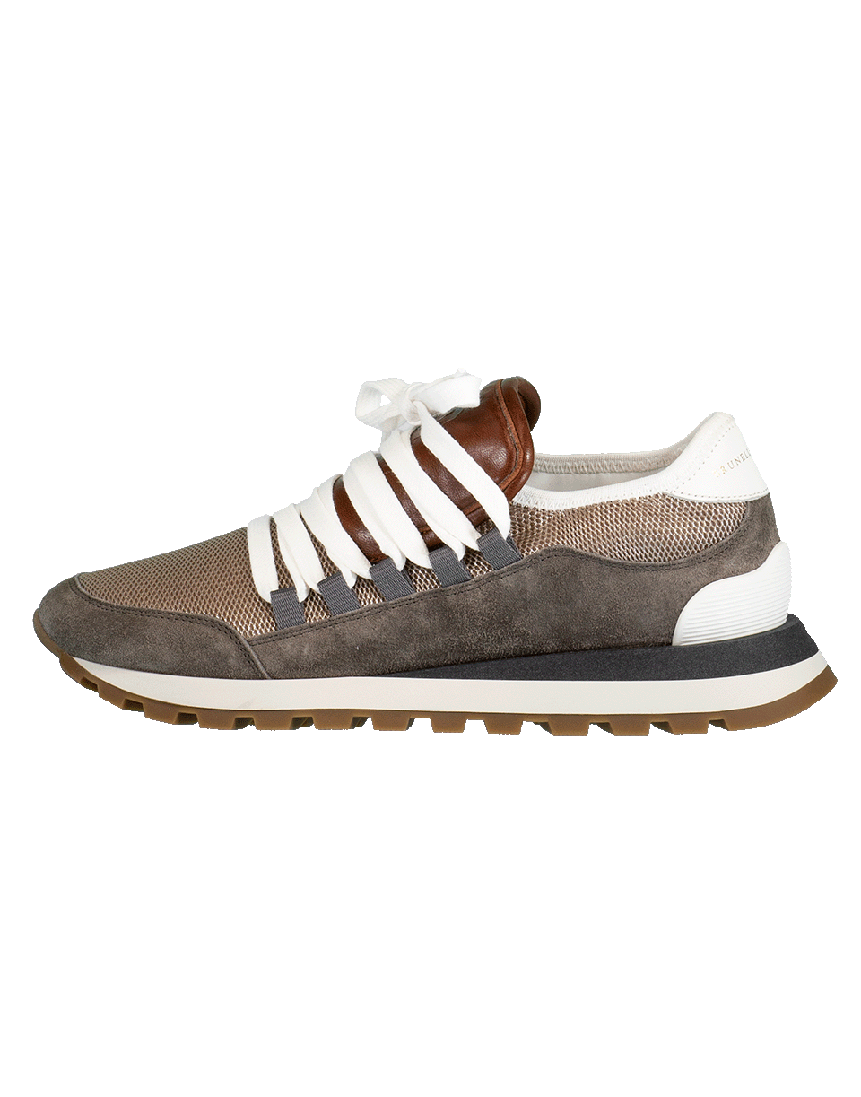 BRUNELLO CUCINELLI-Leather Tongue Sneaker-MULTI