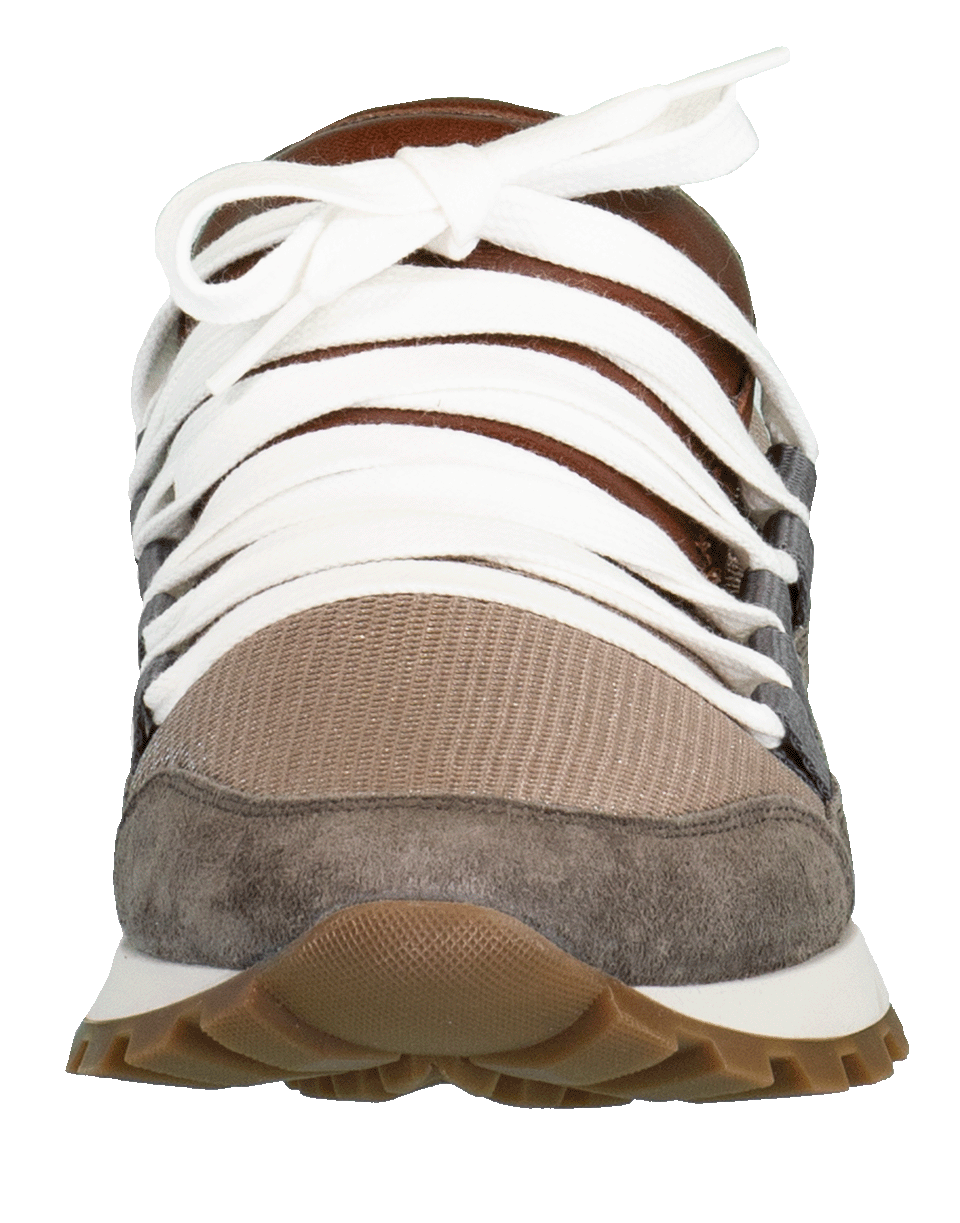 BRUNELLO CUCINELLI-Leather Tongue Sneaker-MULTI