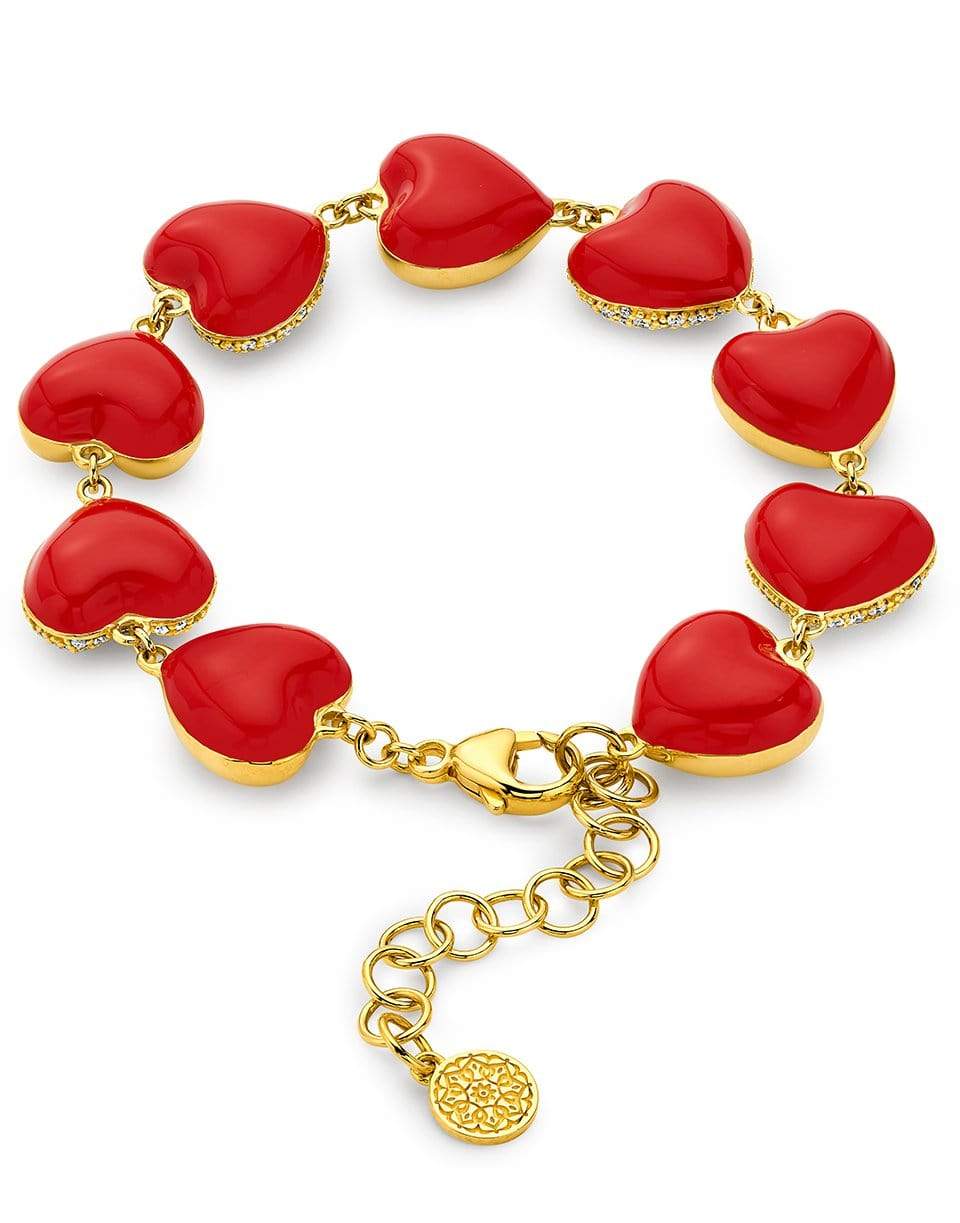 BUDDHA MAMA-Red Enamel Heart Bracelet-