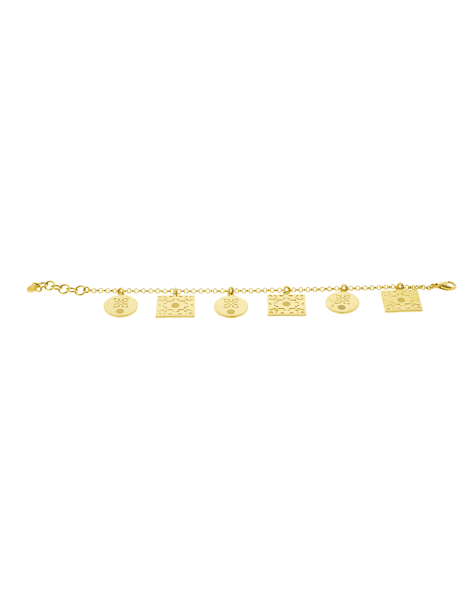 BUDDHA MAMA-Dainty Enamel Tile Bracelet-YELLOW GOLD