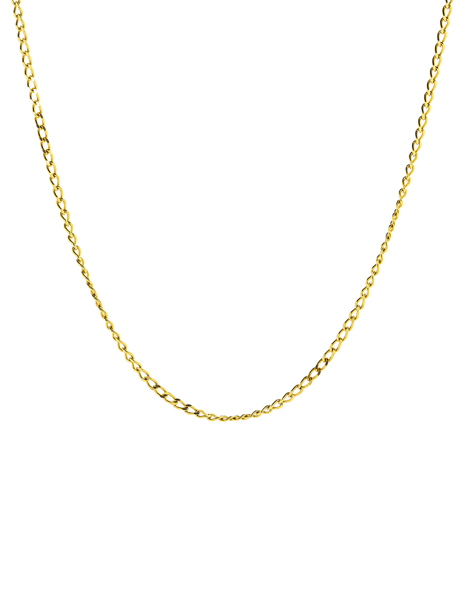 BUDDHA MAMA-Diamond Cut Chain Necklace-YELLOW GOLD