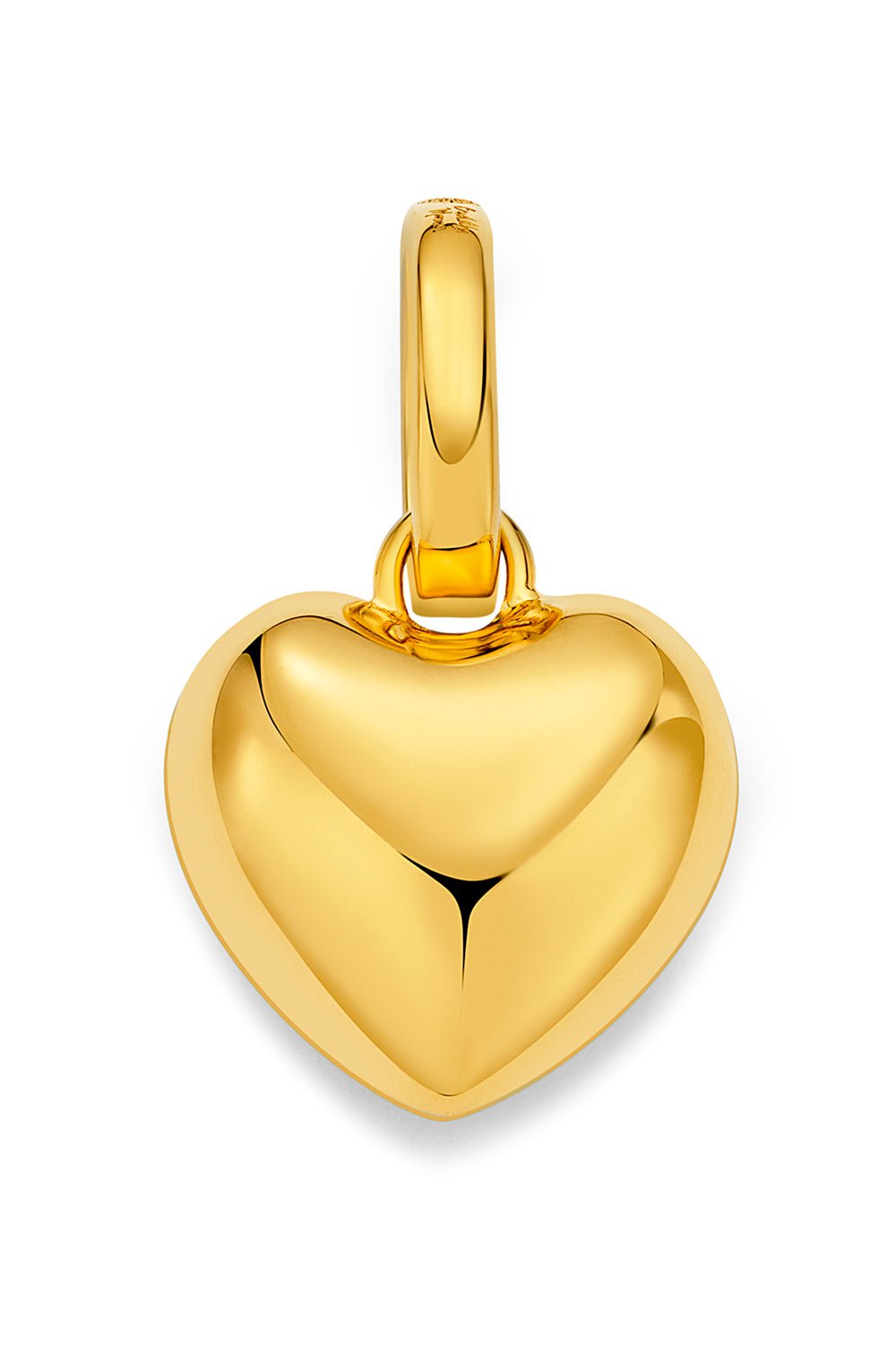 BUDDHA MAMA-Puffy Heart Pendant - Gold-YELLOW GOLD