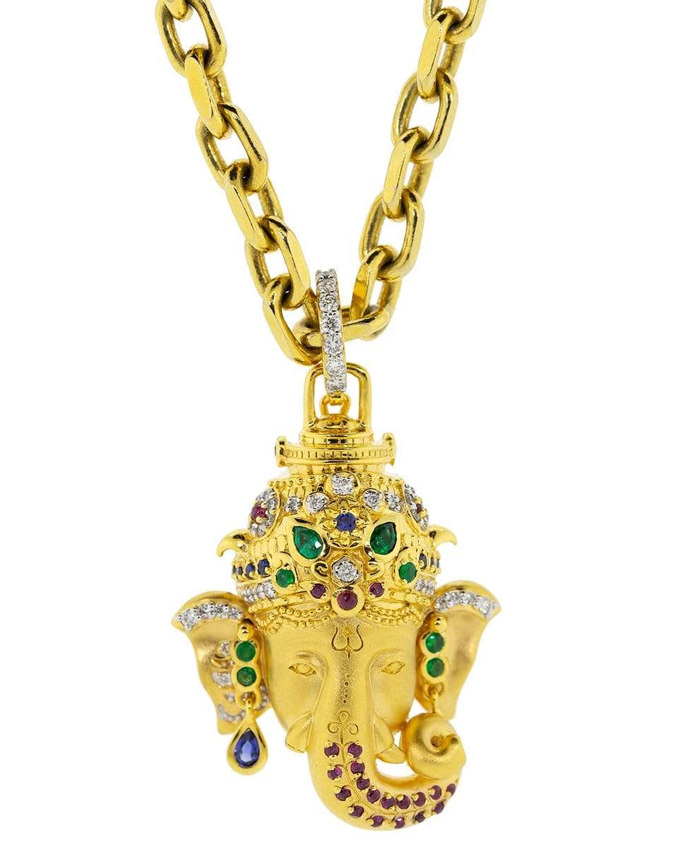BUDDHA MAMA-Small Ganesha Pendant-YELLOW GOLD