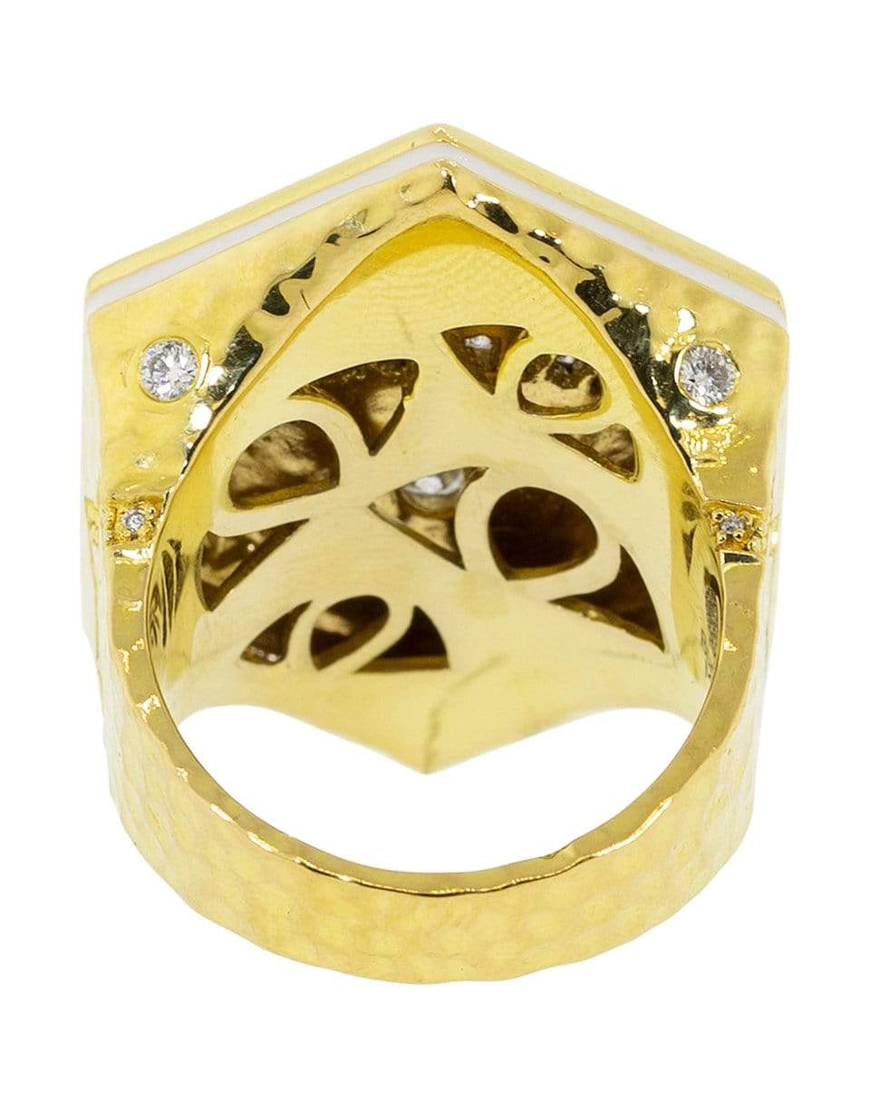 BUDDHA MAMA-Evil Eye Signet Ring-YELLOW GOLD