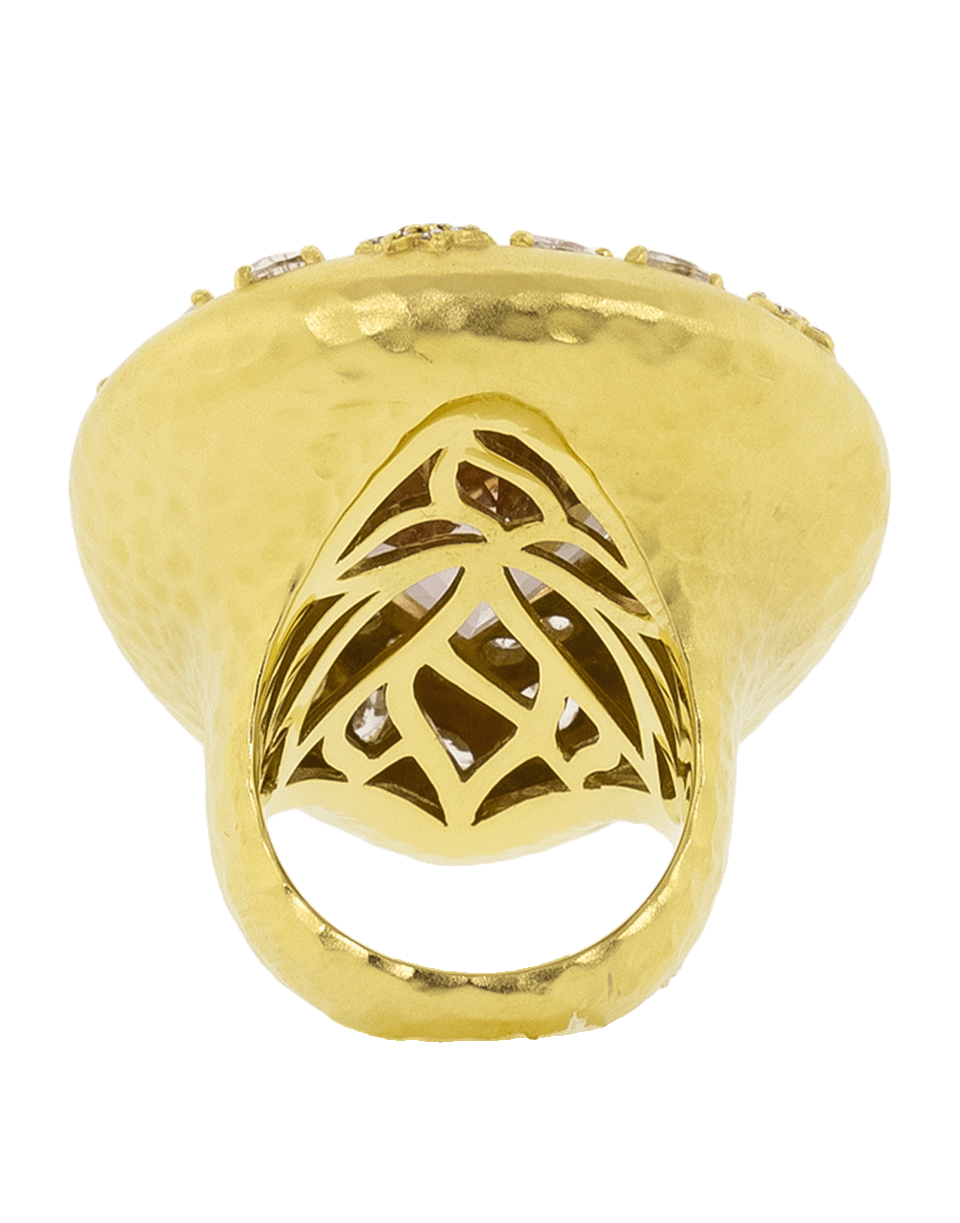 BUDDHA MAMA-Pear Shaped Morganite Ring-YELLOW GOLD