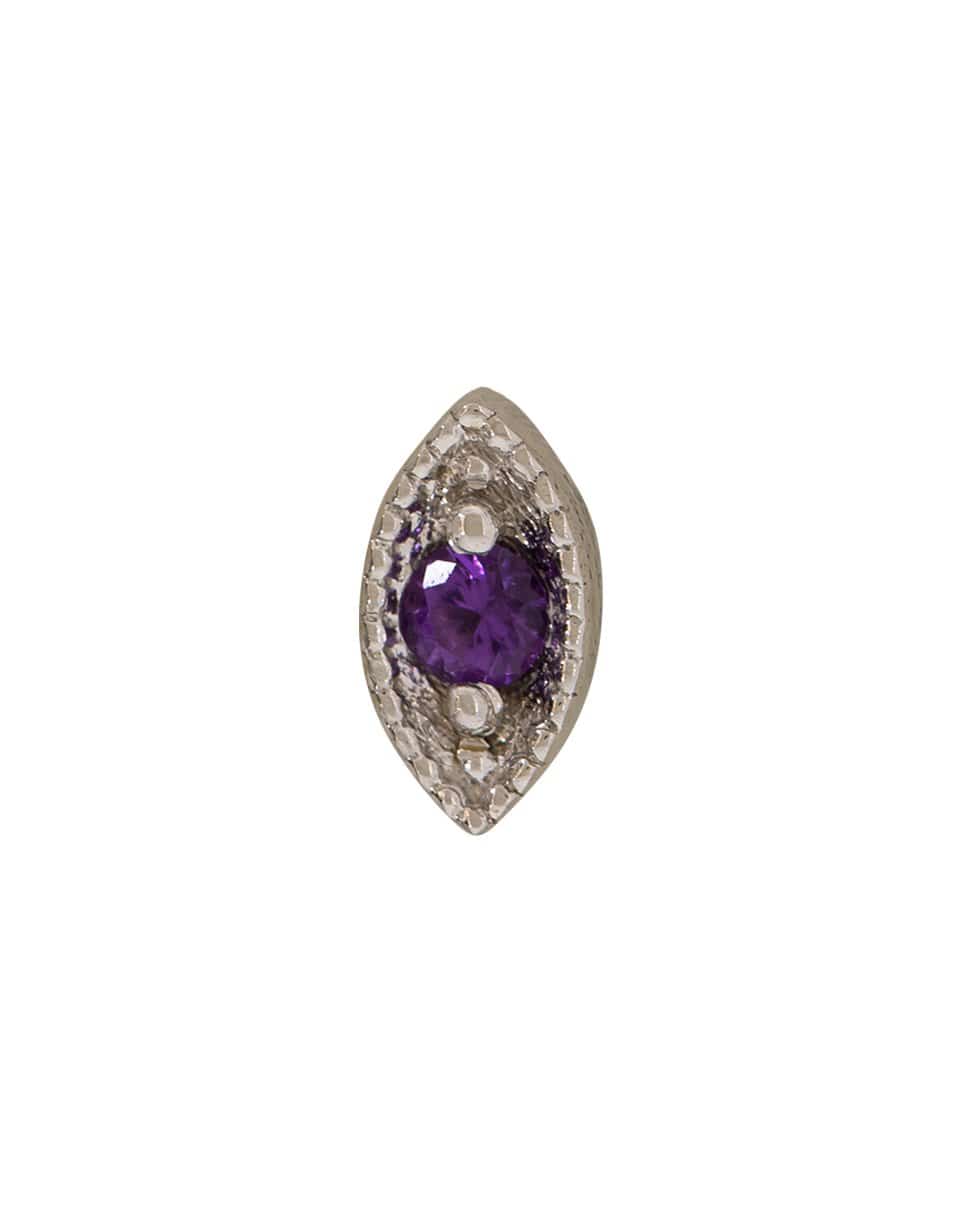 BVLA-Amethyst Marquise Harlequin Stud-WHITE GOLD
