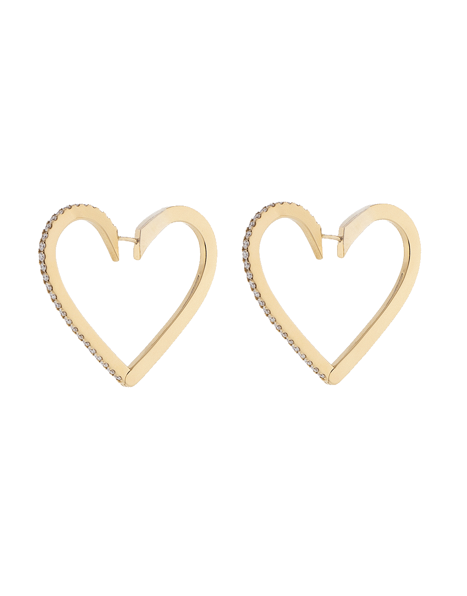 CADAR-Endless Large Heart Earrings-ROSE GOLD