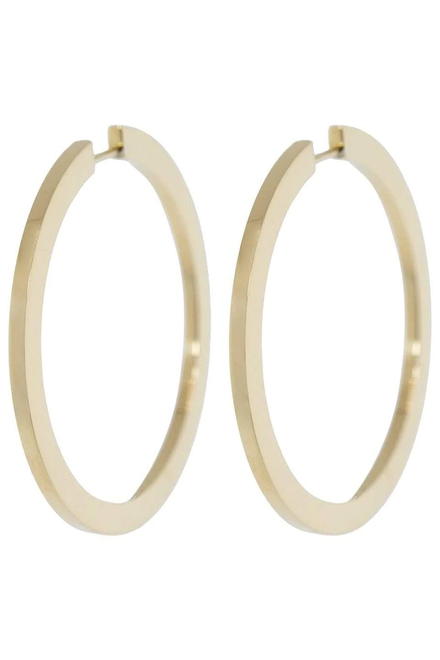 CADAR-Large Plain Hoops-YELLOW GOLD