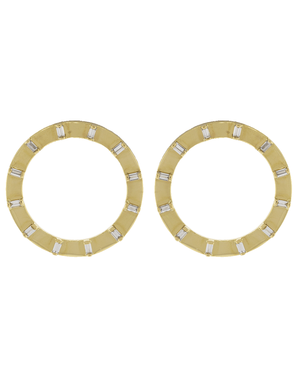 CADAR-Diamond Sole Unity Earrings-YELLOW GOLD