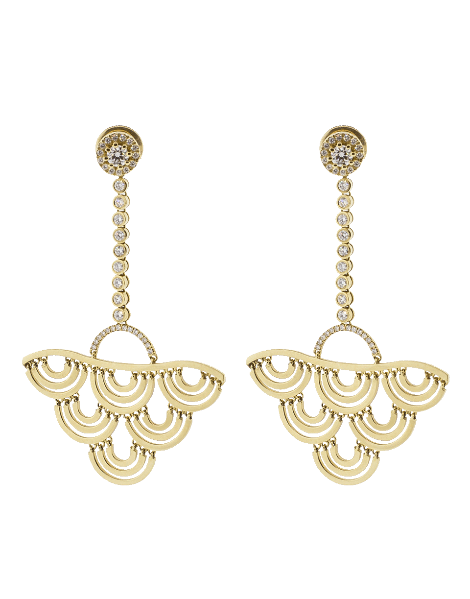 CADAR-Duet Diamond Earrings-YELLOW GOLD