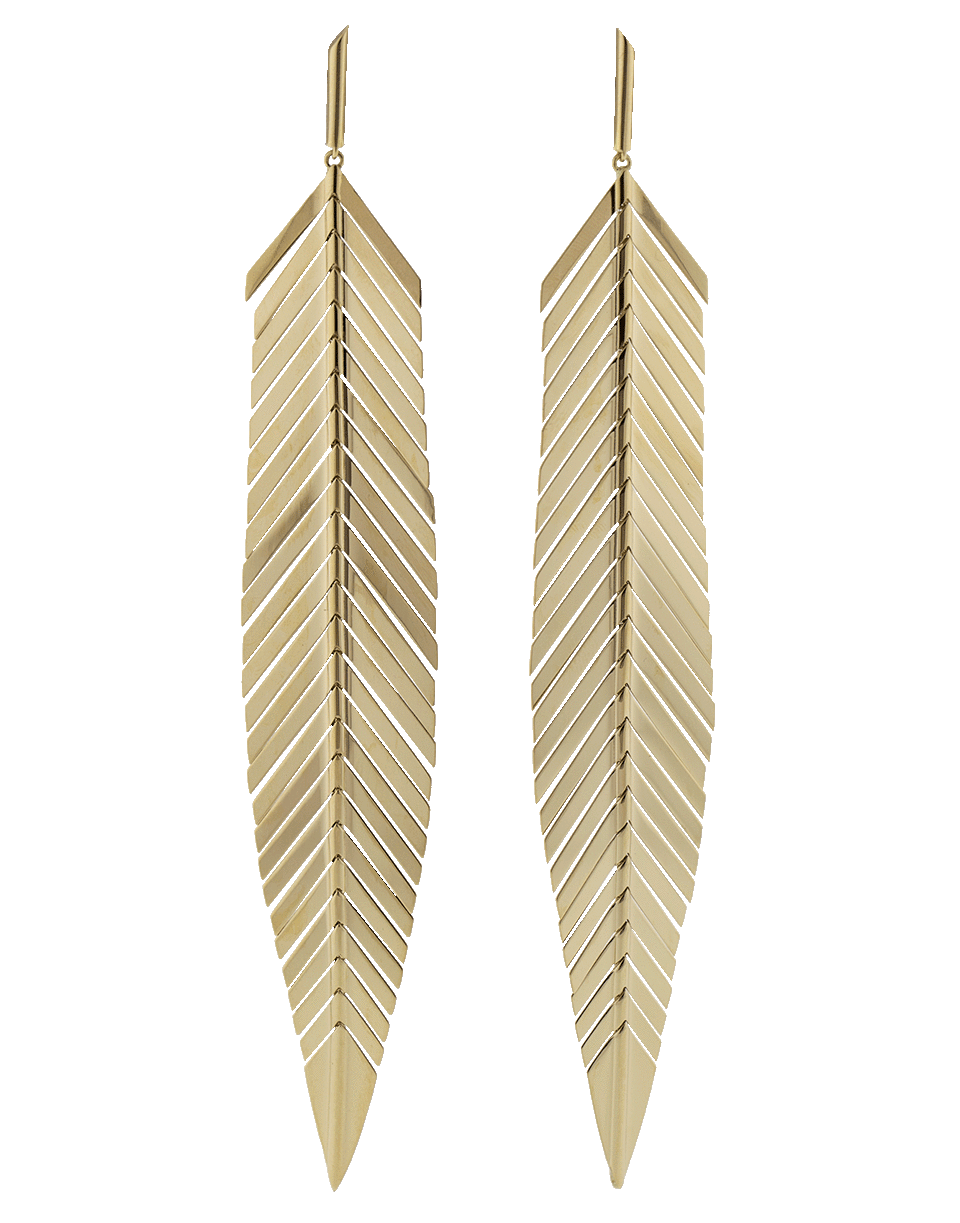 Large Feather Drop Earrings JEWELRYFINE JEWELEARRING CADAR   