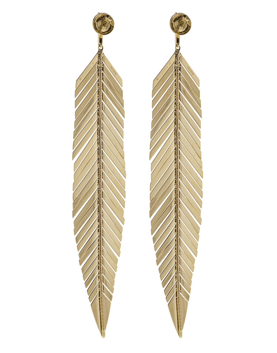 Large Feather Drop Earrings JEWELRYFINE JEWELEARRING CADAR   