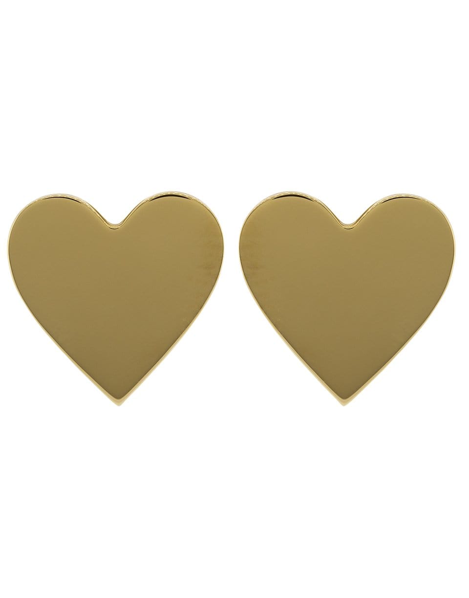 CADAR-Medium Heart Studs-YELLOW GOLD