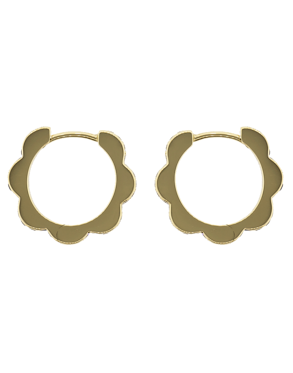 CADAR-Small Bloom Hoop Earrings-YELLOW GOLD