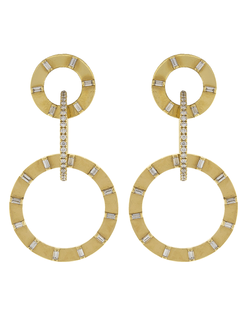 CADAR-Small Diamond Unity Earrings-YELLOW GOLD