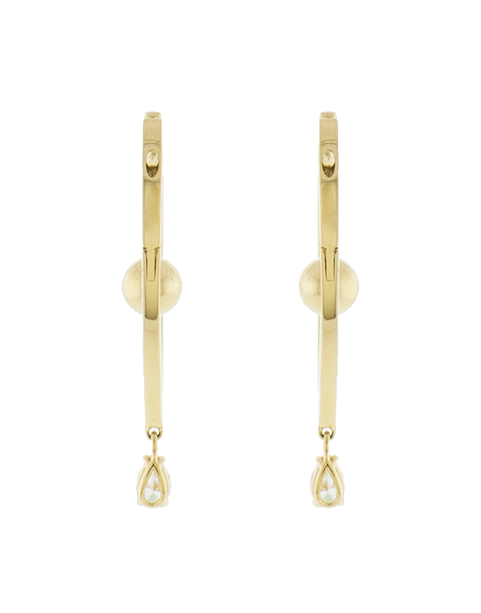 CADAR-Small Reflection Drop Earrings-YELLOW GOLD