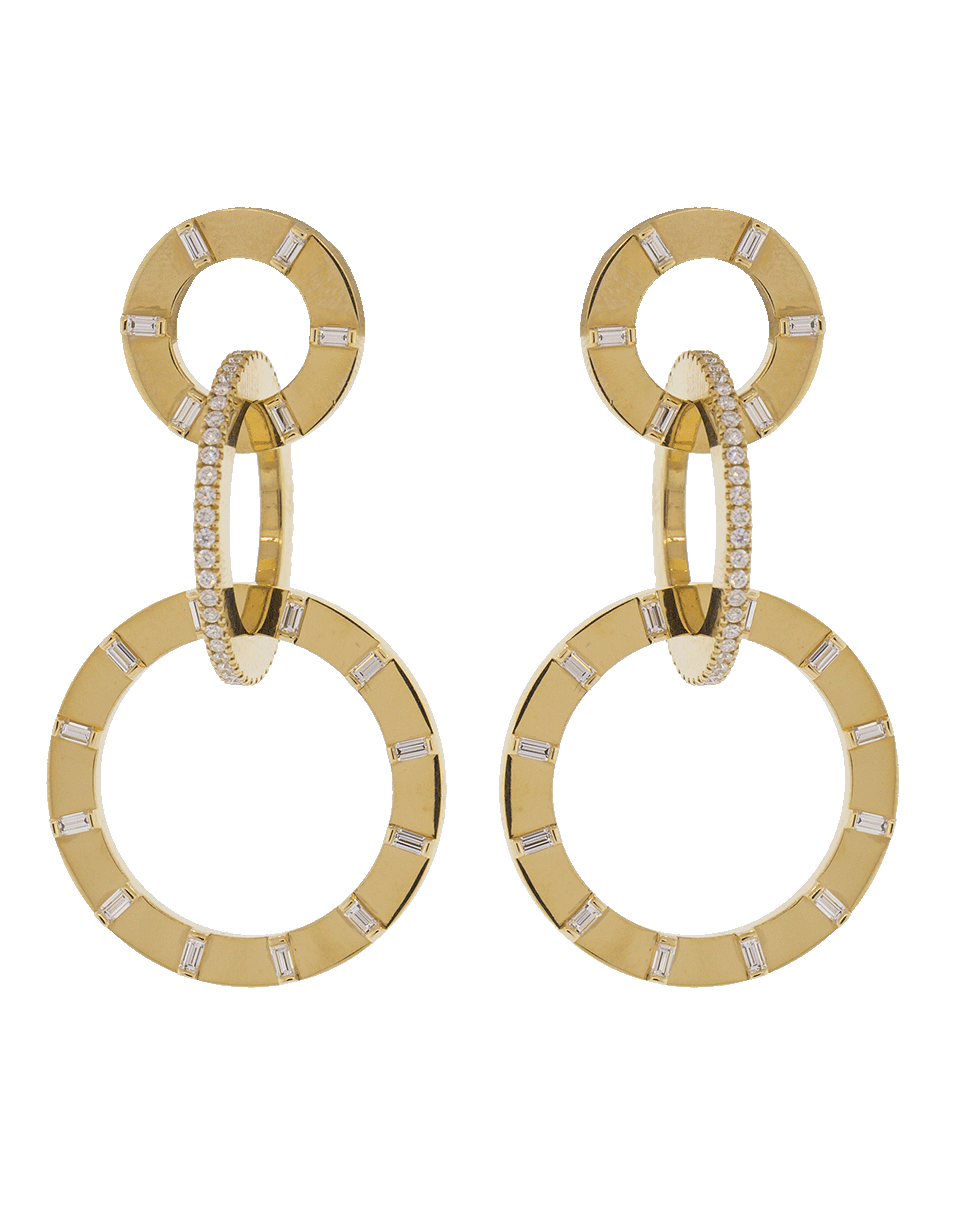 CADAR-Unity Diamond Earrings-YELLOW GOLD