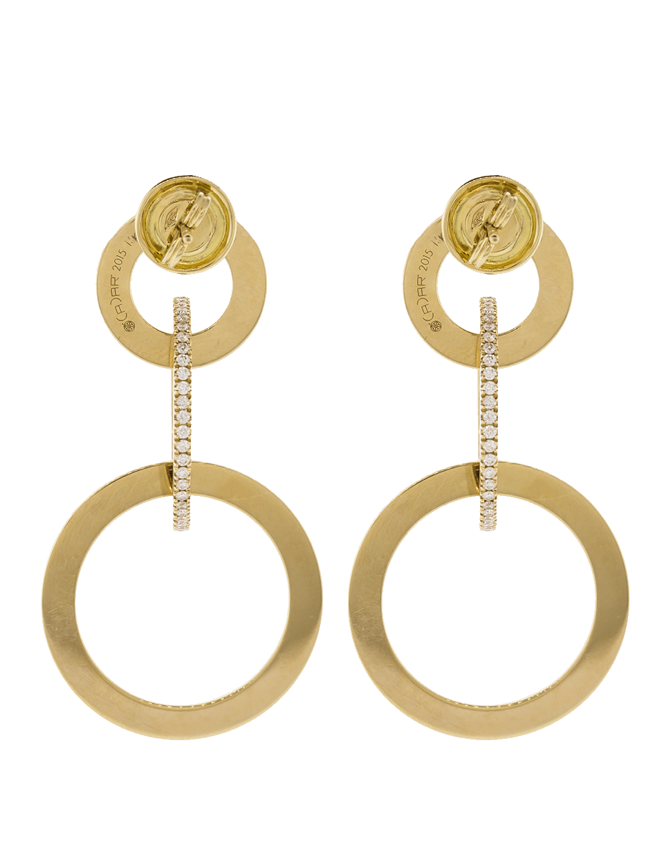 CADAR-Unity Diamond Earrings-YELLOW GOLD