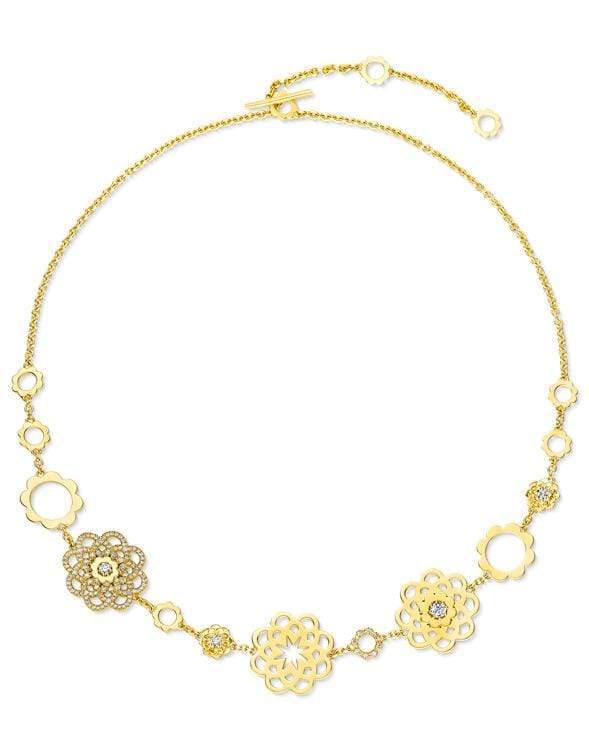 CADAR-Diamond Multi Bloom Necklace-YELLOW GOLD